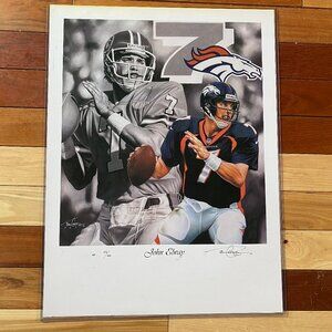 53 of 100 Mixed Media Art By Tim Cortes Depicting NFL Hall of Famer John Elway